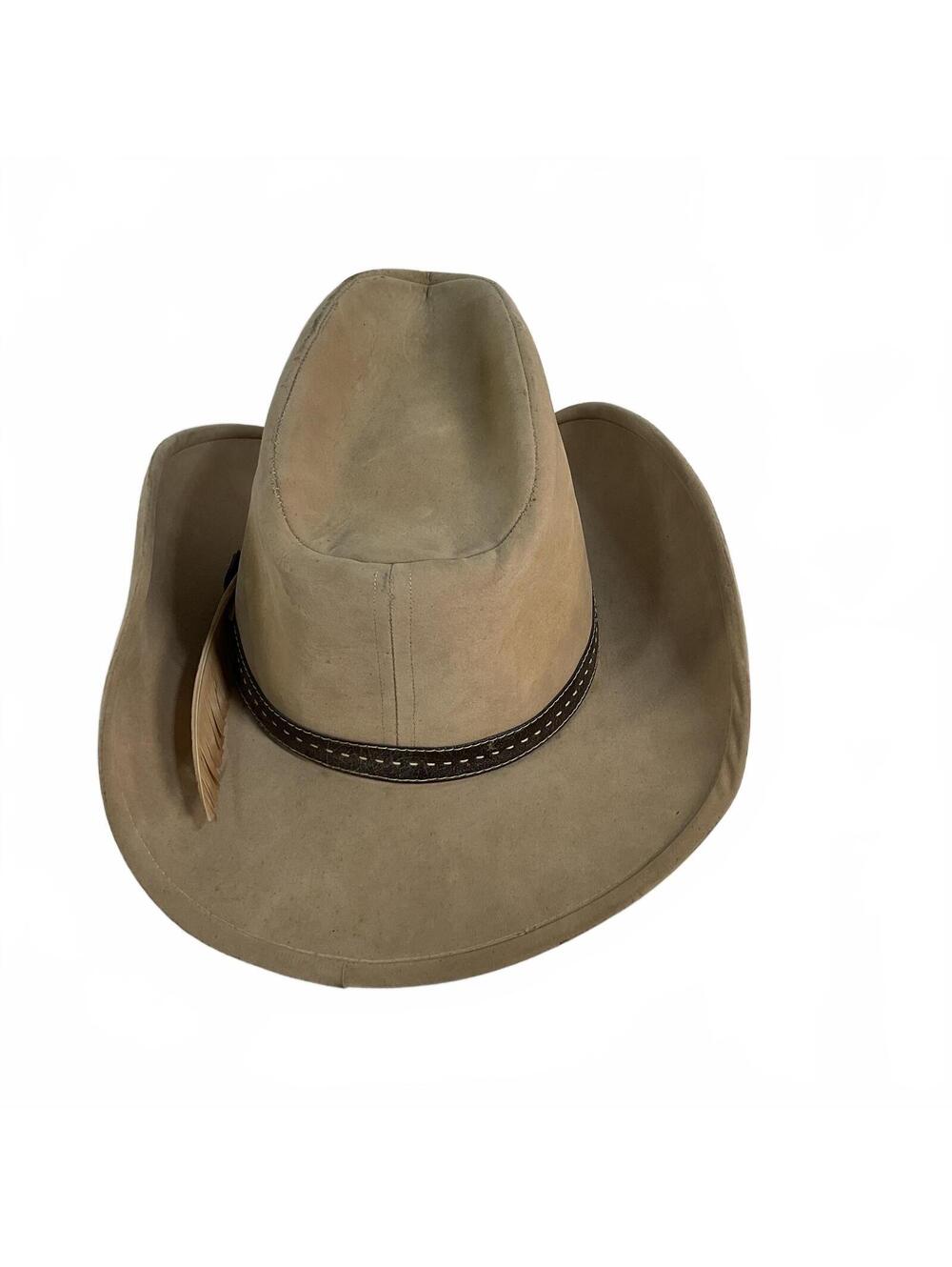 Bailey U-Rollit Tan Cowboy Hat with Feather Band